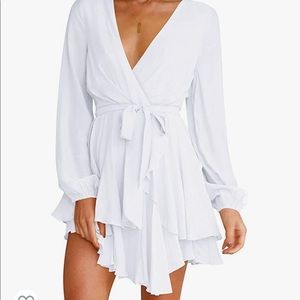 Brand new, never worn white Amazon dress